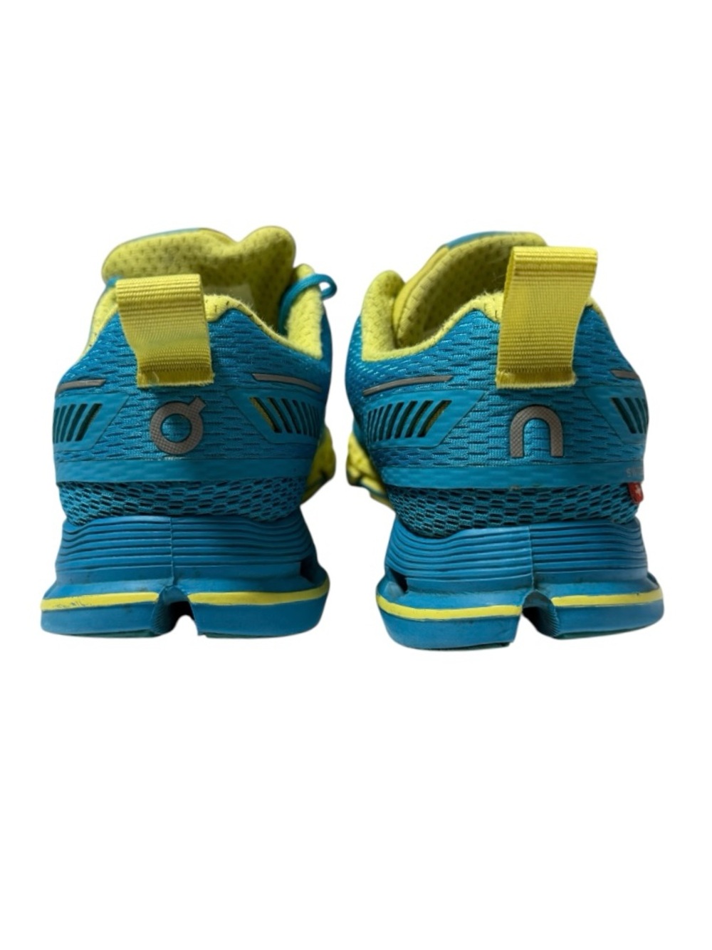 On Cloud Cloudflyer Blue/ Yellow Maui/ Lemon Running Shoes Womens Size 6.5 - Picture 4 of 7